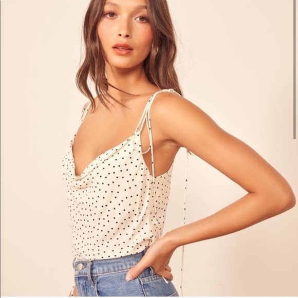Reformation Leah Cami Polka Dot Tank - Picture 2 of 7